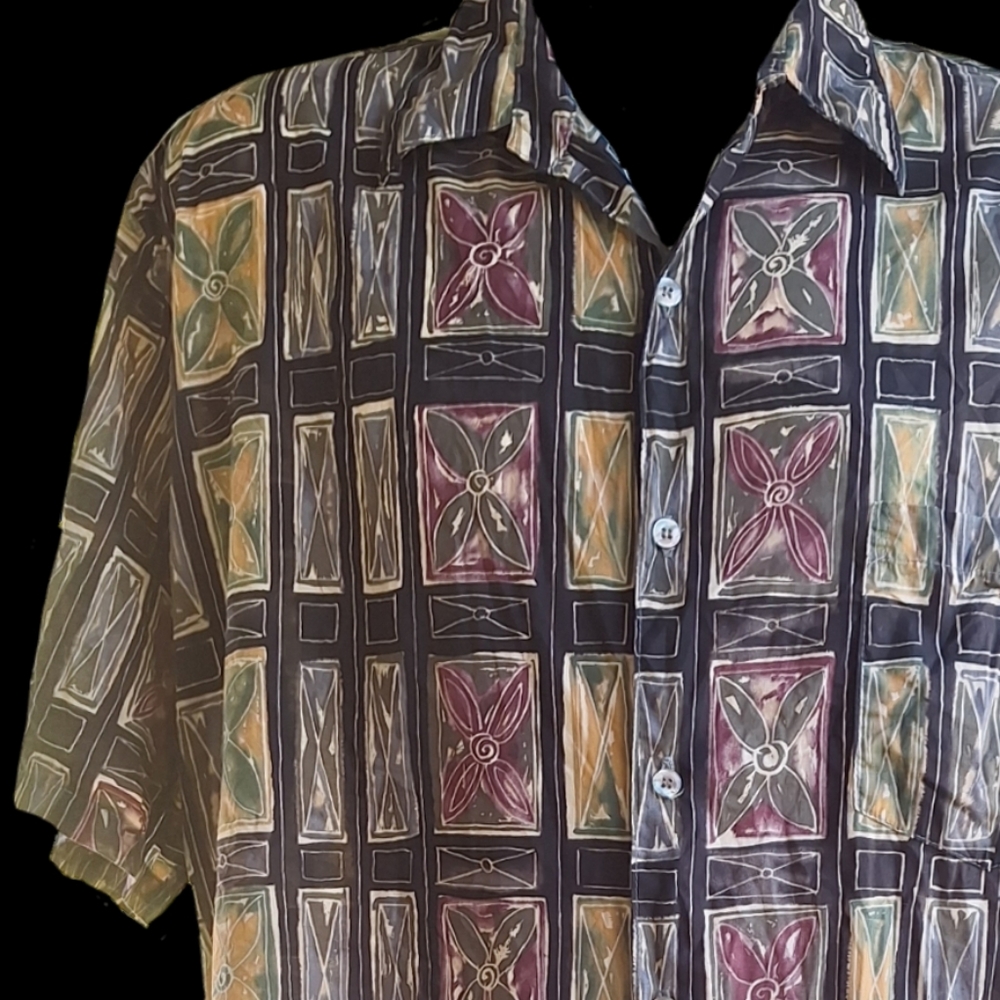 Tori Richard for Norm Thompson cotton Aloha shirt L